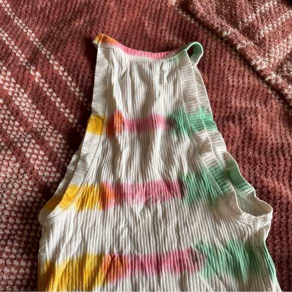 FREE PEOPLE - WE THE FREE - High Neck Tie-dye Rainbow Tank Top Shirt Camisole - Picture 8 of 8